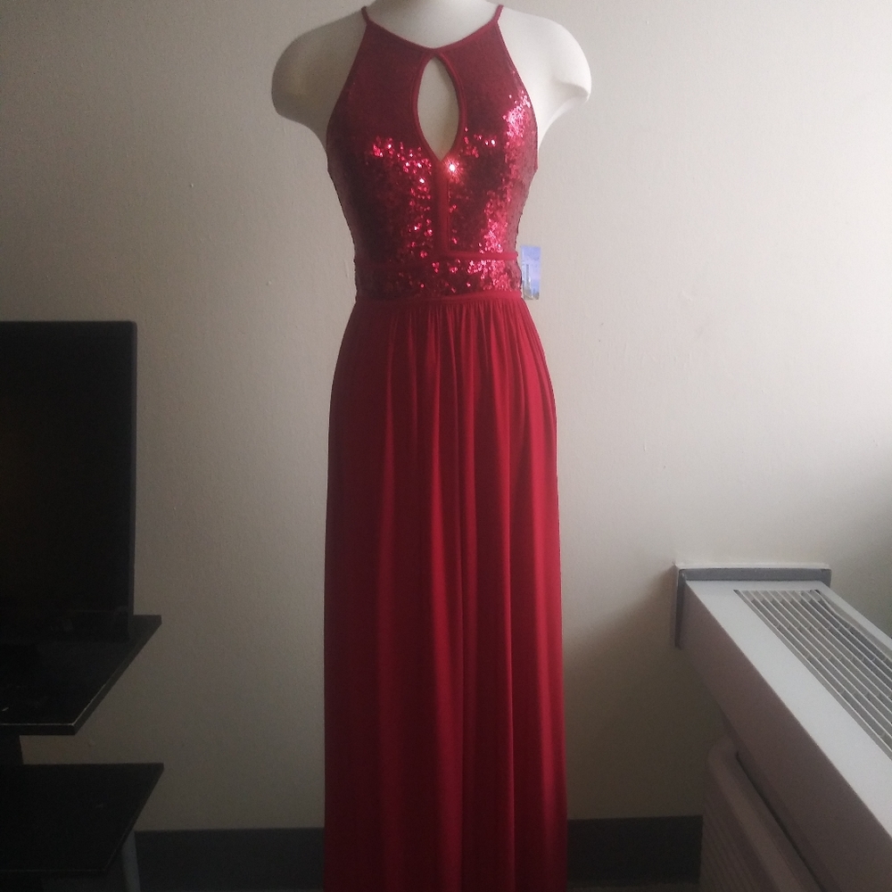 Beautiful Red Dress with Sequins Size 1